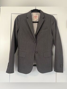 Brooks Brothers Red Fleece Gray Pinstripe Blazer 70% Wool